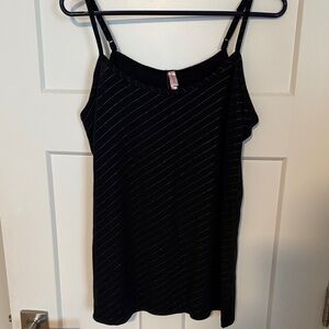 Target Black Camisole with Subtle Stripes